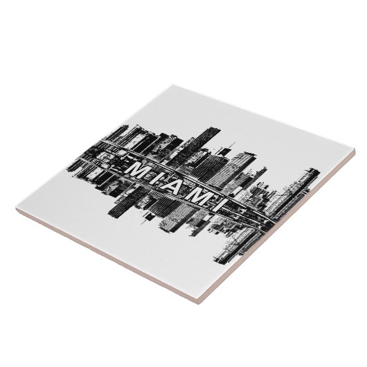 Miami, Florida skyline Tegeltje (Zijkant)