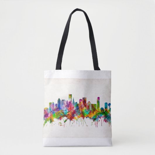 Miami Florida Skyline Tote Bag (Voorkant)