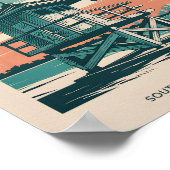  Miami Florida South Beach Skyline Travel Poster (Hoek)