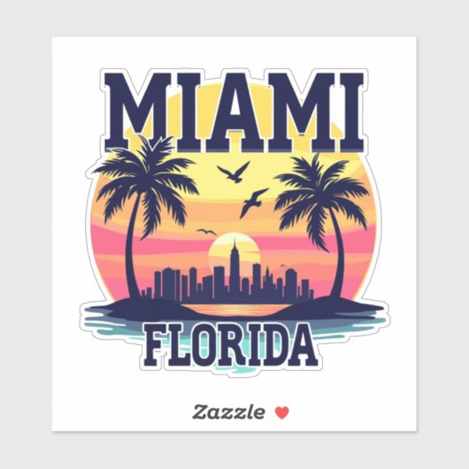 MIAMI FLORIDA STICKER (Vel)