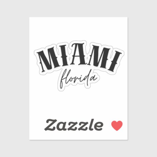 Miami Florida Sticker (Vel)