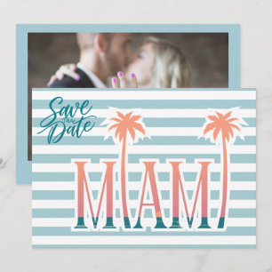 Miami Florida Strand Huwelijksfoto Save the date