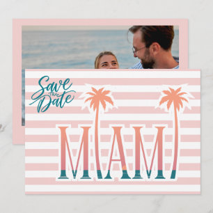 Miami Florida Strand Huwelijksfoto Save the date