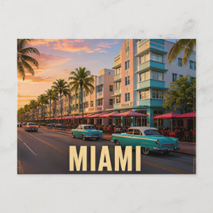 Miami Florida Stranden Art Deco Kust Reizen 🌴 Briefkaart