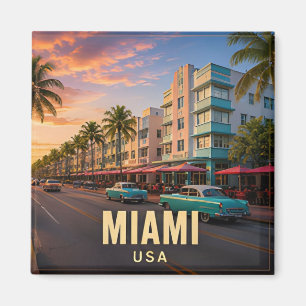 Miami Florida Stranden Art Deco Kust Reizen 🌴 Magneet
