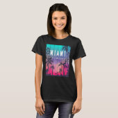 Miami Florida Sunset I Love Miami Beach Souvenir T-shirt (Voorkant volledig)