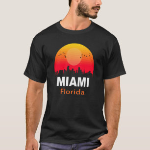 Miami Florida Sunset Retro City, VS T-shirt
