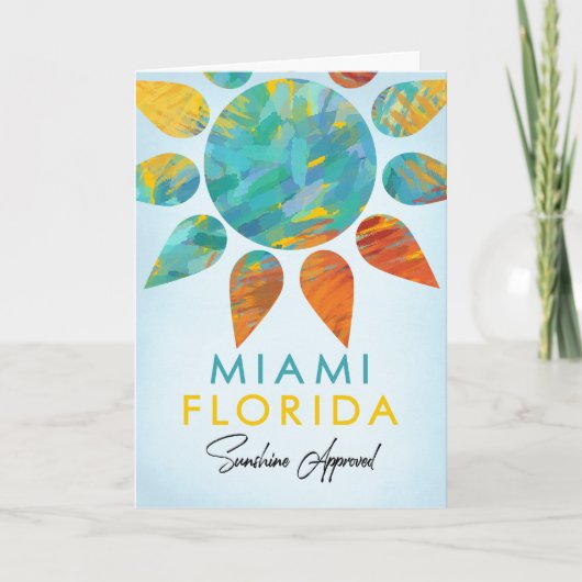 Miami Florida Sunshine Travel Kaart (Voorkant)