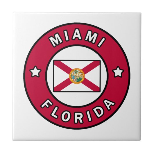 Miami Florida Tegeltje (Voorkant)