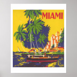 Miami Florida  toerisme 1930 Poster