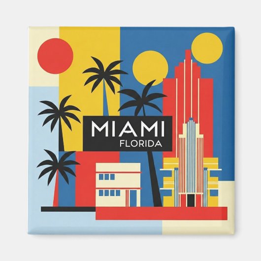 Miami Florida Travel Magneet (Voorkant)