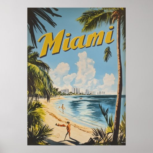  Miami Florida Travel Wall Poster (Voorkant)
