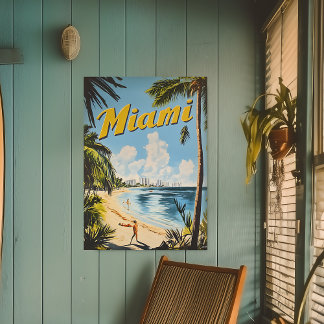  Miami Florida Travel Wall Poster