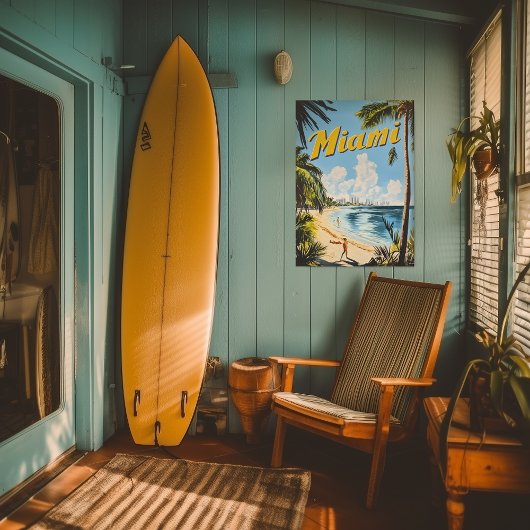 Miami Florida Travel Wall Poster