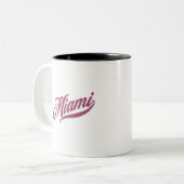 Miami Florida Tweekleurige Koffiemok (Voorkant links)