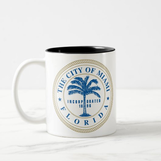 Miami Florida Tweekleurige Koffiemok (Links)