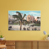 Miami, Florida - Uitzicht van Bayfront Park & Hote Canvas Afdruk (Insitu (Woonkamer))