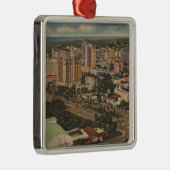 Miami, Florida - Uitzicht van de lucht in de binne Metalen Ornament (Rechts)