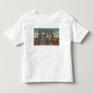 Miami, Florida - Uitzicht van Pier 5 met gevangen Kinder Shirts