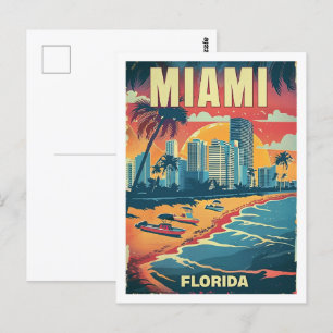 Miami Florida USA  Famous Travel Place Briefkaart