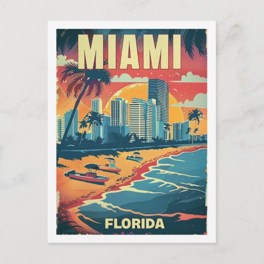 Miami Florida USA  Famous Travel Place Briefkaart (Voorkant)