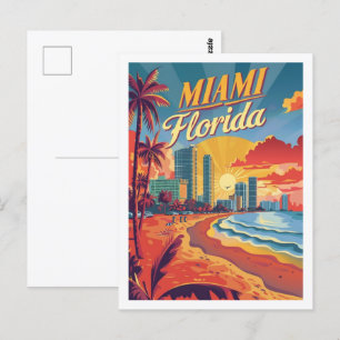 Miami Florida USA  Famous Travel Place Briefkaart
