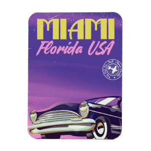 Miami Florida USA vintage poster Magneet
