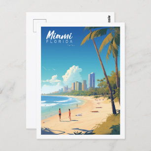 Miami Florida Verenigde Staten Beroemde Reisplaats Briefkaart