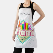 Miami Florida Verenigde Staten Retro Skyline  Schort (Insitu)