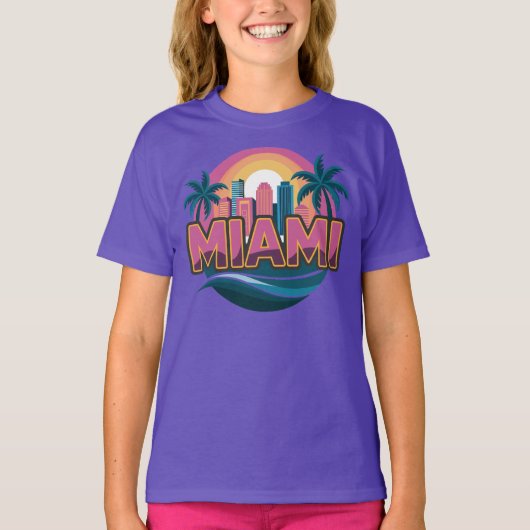 Miami Florida Verenigde Staten T-shirt (Voorkant)