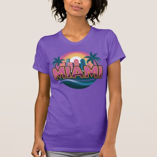Miami Florida Verenigde Staten T-shirt (Voorkant)