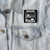 Miami, Florida Vierkante Button 5,1 Cm (In situ)