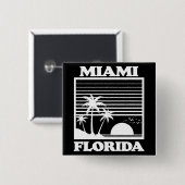 Miami, Florida Vierkante Button 5,1 Cm (Voorkant /achterkant)