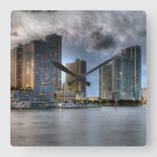 Miami, Florida Vierkante Klok