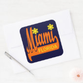 Miami, Florida Vierkante Sticker (Envelop)