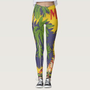 Miami Florida Vintage jaren 30 Deco Leggings