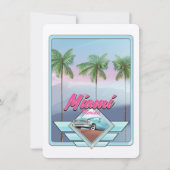 Miami Florida Vintage-poster (Voorkant)