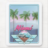 Miami Florida Vintage-poster Muismat (Voorkant)