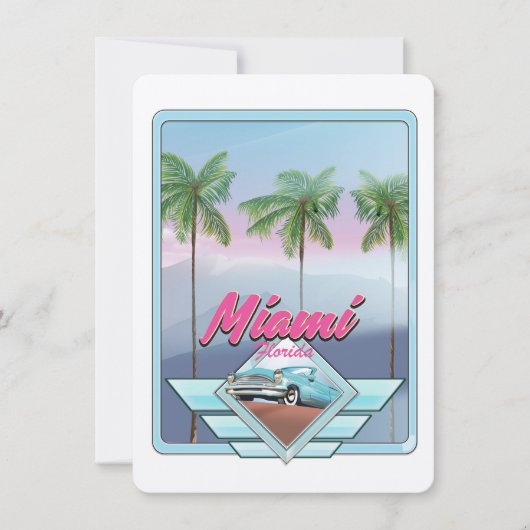 Miami Florida Vintage reisposter (Voorkant)