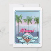 Miami Florida Vintage reisposter (Achterkant)