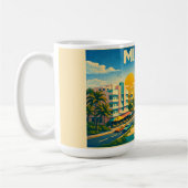 Miami Florida Vintage Reisposter Beker Koffiemok (Links)