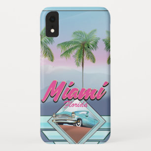 Miami Florida Vintage reisposter Case-Mate iPhone Case