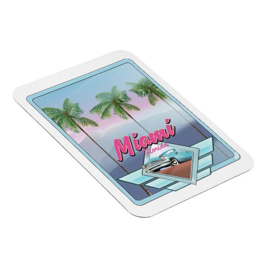 Miami Florida Vintage reisposter Magneet (Rechterzijde)