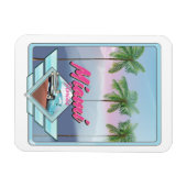 Miami Florida Vintage reisposter Magneet (Horizontaal)