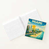 Miami Florida Vintage Reisposter Notitieboek (Binnen)