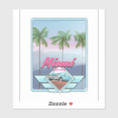Miami Florida Vintage reisposter Sticker (Vel)