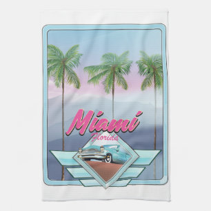 Miami Florida Vintage reisposter Theedoek