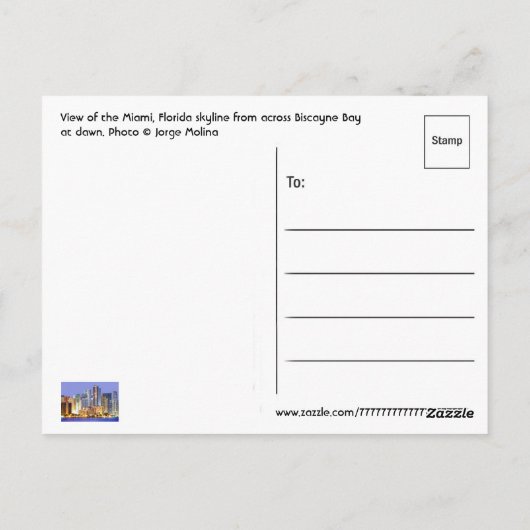 Miami, Florida, VS Briefkaart (Achterkant)