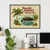 Miami, Florida, VS - Poster (Thuiskantoor)