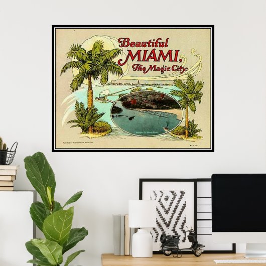 Miami, Florida, VS - Poster (Thuiskantoor)